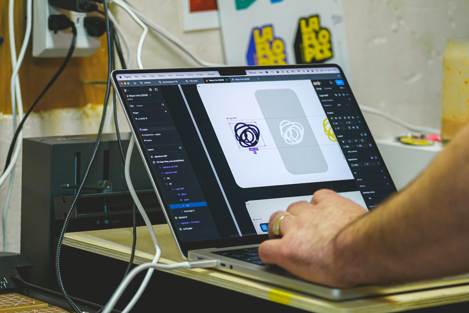 Designer creating a digital interface
