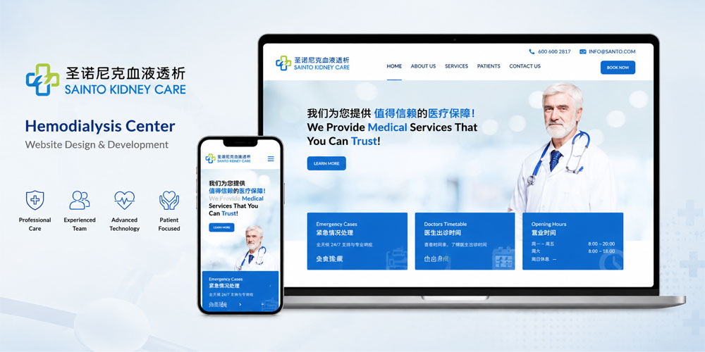 Santo Kidney Care Healthcare Brand Identity & Website Development