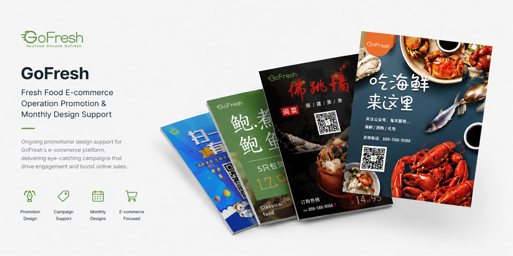 GoFresh Fresh Food Brand Marketing & Creative Design