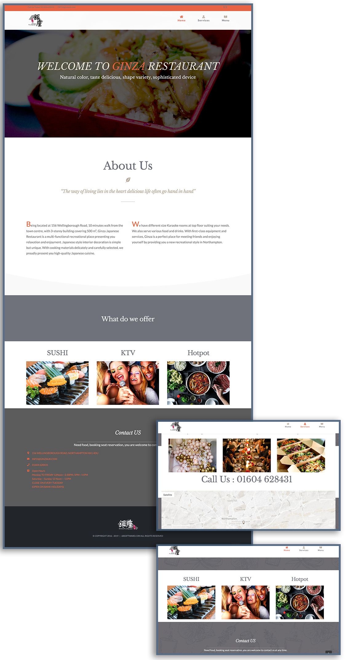 UK Ginza Restaurant Website